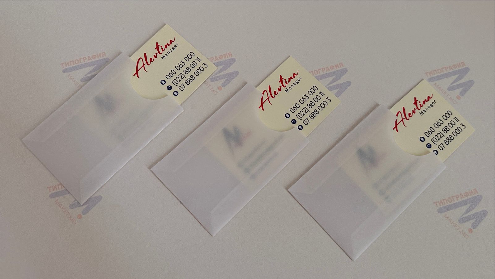 конверты с вырубкой из кальки под визитки фото 7